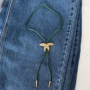 Vintage Bola Reg Bola Green/Gold Bolo Tie